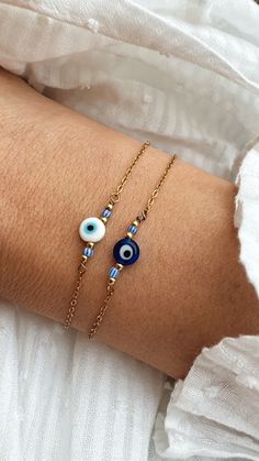 Cheap White Evil Eye Bracelets, Greece Bracelet, Evil Eye Gold Bracelet, Greek Bracelet, Blue Bracelets, Greek Eye, Protection Eye, Gold Minimalist Jewelry, Greek Culture