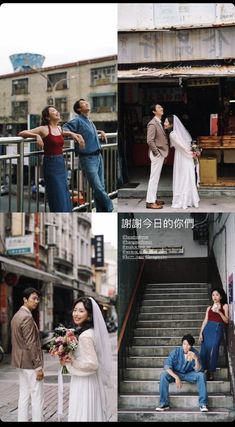 Hongkong Prewedding Photography, Pre Wedding Street Photo Ideas, Pre Wedding Photoshoot City, Street Prenup Photo Ideas, Analog Prewedding, Hongkong Wedding Photoshoot, Prewedding Pose Ideas, Vintage Hong Kong Aesthetic, Pre Nup Shoot Ideas