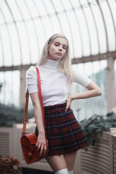 ☾★☆☯ Joanna Kuchta ☾★☆☯ https://www.pinterest.com/UltraMermaid/joanna-kuchta/ Joanna Kuchta, Western Outfits Men, 90s Outfit, Estilo Preppy, Themed Outfits, Knee High Socks, Inspired Outfits, Plaid Skirt, Pleated Mini Skirt