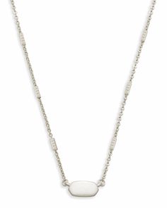 Kendra Scott Women - Accessories - Earrings Fern Pendant Necklace in Silver | Kendra Scott Everyday Pendant, Fern Necklace, Nugget Necklace, Kendra Scott Necklace, Oval Necklace, Everyday Necklace, Shop Jewelry, Valentine's Gift, Simple Elegance