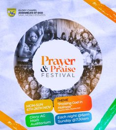 the poster for prayer and praise festival