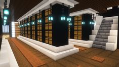 Minecraft Interior Design Storage Room, Storage Building House Minecraft, Minecraft Mega Storage Room, Minecraft Storage Design Ideas, Bunker Ideas Minecraft, Minecraft Storage Room Ideas Exterior, Minecraft Modern Storage, Modern Base Minecraft, Minecraft Underground Storage Room