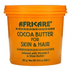 Cococare, Africare, Cocoa Butter For Skin & Hair, 10.5 oz (297 g) Cocoa Butter For Hair, Thick Moisturizer, Skin Marks, Skin Moles, Stretch Mark Removal, Theobroma Cacao, Soften Skin, All Hair Types, Glass Containers