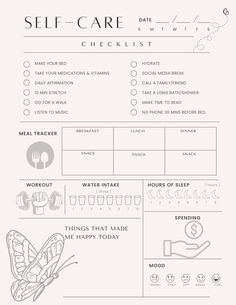 Daily Self Care Planner, Checklist Download or Print - Etsy plannerdeestudos #weeklymealplannerprintable. #Guide #Workout #HealthyLifestyle #Growth #SelfImprovement #A #Journey #Personal #Towards #Home Self Care Planner, Daily Self Care, Nail Infection, Self Care Checklist, Self Care Bullet Journal, Writing Therapy, Planner Pdf, Journal Template, Daily Planner Template