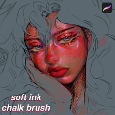 Free Soft Ink Chalk Brush for Procreate - LIBRIUM Easy Realistic Drawings, Realistic Face Drawing, Digital Brushes, Realistic Sketch