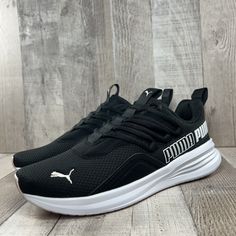 Puma Women's Star Vital Refresh Sneaker Running Shoes Black Size 7 379287-01 New With Box. Please Examine The Photos Entirely As They Are Part Of The Shoe Details. -Size: 7 -Color: Black/White/Rose Pink -Textile Upper -Padded Tongue -Softfoam Insole -Lace Closure -Rubber Outsole Style Code: 379287-01 Due To Variations In Phone Displays Or Computer Monitor Settings And The Light Brightness When Taking Photos, The Real Color Of The Item May Be Slightly Different From The Photos Shown. Message Me I Puma Low-top Athleisure Running Shoes, Puma Low-top Running Shoes For Athleisure, Low-top Puma Running Shoes In Athleisure Style, Low-top Puma Athleisure Running Shoes, Puma Logo Synthetic Sneakers For Jogging, Puma Lace-up Running Shoes, Puma Sneakers For Running With Synthetic Material, Low-top Puma Running Shoes For Sports, Puma Athleisure Synthetic Running Shoes