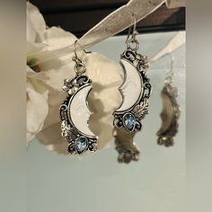 Moon Face Drop Earrings-New-Never Worn. 1.77 Inches Whimsigoth Jewelry, Moon Face, Jewelry Ideas, New Color, Jewelry Box, Jewelry Earrings, Moon, Women Jewelry, Drop Earrings