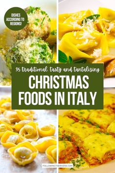 christmas foods in italy with text overlay