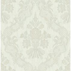 This Zanna Floral Damask unpasted wallpaper pattern by Seabrook Designs will add a touch of elegance to your wall surfaces for a classic, eye-catching look. Muted Wallpaper, Floral Damask, Damask Wallpaper, Wallpaper Border, Accent Wallpaper, Game Room Furniture, Wallpaper Roll, Wall Display, Trending Decor