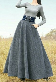 Long Skirt Looks, Flowy Outfit, Hijab Stile, Rock Outfit, Skirt Trends, فستان سهرة, Trending Fashion Outfits