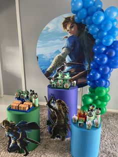 an image of a birthday party with balloons and decorations