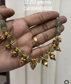 Beeds Haram Gold, Gold Beads For Temple Jewelry Making, Gold Beaded Bridal Necklace For Puja, Latest Beads Jewellery Designs, Gold Polished Beads For Temple Jewelry, Beads Jewelry Indian Gold, 22k Gold Pearl Necklace For Diwali, Lakshmi Pendant Gold With Pearls, Antique Pearl Necklace