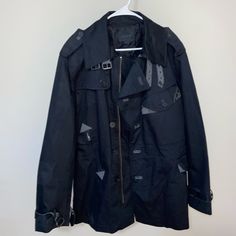 Jack & Jones Vintage Combat Leif Long Jacket Size 195/112 Great Condition Fitted Black Military Outerwear, Military Jacket Men, Military Utility Jacket For Streetwear, Black Military Utility Jacket For Streetwear, Combat Jacket, Mens Military Jacket, Long Jacket, Bomber Jackets, Jack Jones