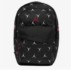 Air Jordan Air Patrol Pack Black 9a0172-W0g Nwt Casual Black Bags With Logo, Casual Black Backpack With Logo, Black Backpack With Logo For Daily Use, Unc Shoes, Jordan Unc, Retro Backpack, Jordan Retro 12, Camo Backpack, Nike Bags