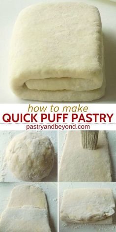 how to make quick puff pastry recipe for bread and pie crusts - step by step instructions