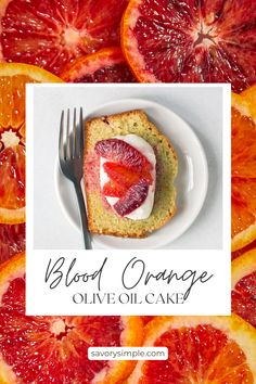 This cake is soft, moist, and bursting with flavor! Blood oranges add vibrant color and tang, but regular oranges can be substituted. Perfect for any occasion where you want a special, crowd-pleasing dessert.  📌 Pin for later!  #BloodOrangeCake #OliveOilCake #MoistCake #CitrusDessert #EasyBaking