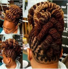 Dread Designs, Faux Locs Tutorial, Dreadlocks Updo, Loc Updos, Loc Colors, Locs Tutorial, Dreadlocks Hair Care, Lock Styles