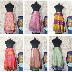 ad eBay - Wash – Hand Wash. Wholesale Lots -, 50 PC. Flexible Wrap Around style. Floral Silk Skirt, Skirts For Summer, Sari Skirt, Flamenco Skirt, Long Wrap Skirt, Silk Mini Skirt, Silk Maxi Skirt, Wrap Skirts, Hippie Skirts