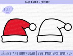 santa hat svg cut file