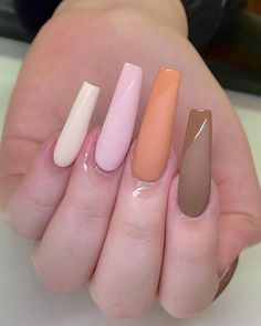 20 Beautiful Fall Nail Design Ideas Mom's Got the Stuff Multicolored Nails, Fall Manicure, Pumpkin Nails, Cute Nails For Fall, Fall Acrylic Nails, Glam Nails, Fall Nail Art, Nails 2024, Autumn Nails