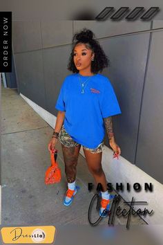 Loose Fitting Short Sleeve O Neck Casual Tee Shirts Plus Size Street Wear Nike Dunks, Gallery Debt Shirts, Summer Bowling Outfit, Birthday Fashion Outfits, Cookout Outfits Black Women, Hbcu Fits, Graphic Tee Styling, Simple Outfits For Summer, Shein Cart