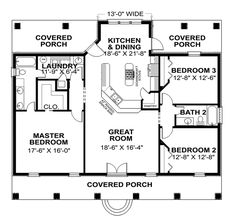 the floor plan for a small house with three bedroom and two bathroom areas on each side