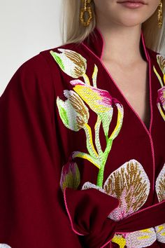 Festive Kaftan With Floral Embroidery And Kimono Sleeves, Folk Embroidered Dress With Woven Motifs For Festive Occasions, Folk Style Embroidered Dress With Woven Motifs For Festivities, Spring Folk Style Kaftan With Geometric Embroidery, Spring Festive Kaftan With Floral Embroidery, Folk Style Festive Kaftan With Woven Motifs, Festive Folk Kaftan With Woven Motifs, Spring Floral Embroidered Festive Kaftan, Festive Multicolor Kaftan With Woven Motifs