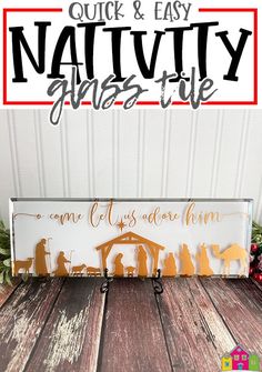 a nativity sign with the words quick and easy