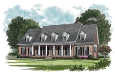 this is an artist's rendering of these country house plans