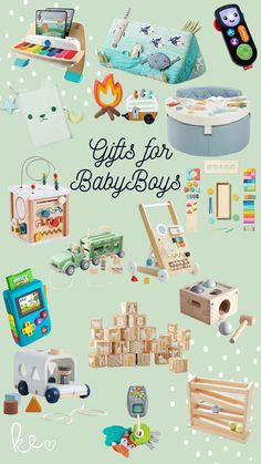 Gift guide. Baby presents. Baby gifts. Christmas shopping. Christmas list. Baby boy ideas. Homemade Baby Toys, Easter Baskets For Toddlers, Baby Boy Toys, Baby Toys Diy, Infant Boy, Boy Gifts, Toddler Gift, Baby Boy Gift, Homemade Baby