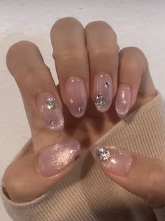 Japanese Bling Nails, Square Nails For Summer, Gel X Nails, Nails For Summer, X Nails, Short Square Nails