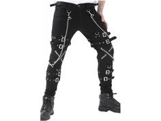 https://www.etsy.com/TRADITIONALWEARS/listing/1198594578/mens-gothic-dead-threads-pant-black-punk?utm_source=Copy Chain Pants, Festival Pants, Black Punks, Punk Outfits, Gothic Outfits