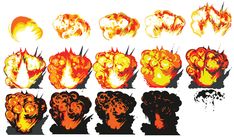 an image of different types of flames