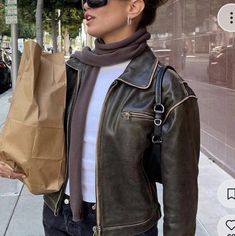 Leather Backpack, Brown Leather, Bomber Jacket, Jackets & Coats, Jackets For Women, Leather Jacket, Leather, Color