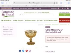 a website page with an image of a gold cup