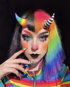 Bugs Aesthetics, Halloweenský Makeup, Rainbow Fairy, Alt Makeup, Smink Inspiration, Edgy Makeup, Crazy Makeup, Creative Makeup Looks