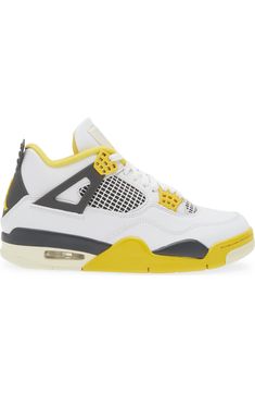 Jordan Air Jordan 4 Retro Basketball Sneaker (Women) | Nordstrom Air Jordan 4 High-top For Sports, Casual Air Jordan 4 Lace-up Sports Shoes, White Low-top Throwback Sneakers, Low-top Jordan Shoes With Rubber Waffle Outsoles For Streetwear, Yellow High-top Sneakers With Rubber Waffle Outsoles For Streetwear, Casual Air Jordan 4 High-top, Casual Mid-top Air Jordan 4 For Streetwear, Casual Air Jordan 4 High-top For Streetwear, Casual Air Jordan 4 Mid-top For Streetwear