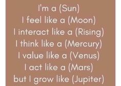 the words are written in white ink on a brown background, which reads i'm a sun i feel like a moon interact like a rising i think like a