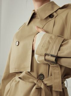 Material: 100% Cotton Decoration: Button,Pockets, Adjustable Waist Color: Khaki Collar: Turn-down Collar Closure Type: Double Breasted Collar Clothes, Women Trench Coat, Khaki Trench, Khaki Trench Coat, Coat Autumn, Long Trench, Clothing Catalog, Long Trench Coat, Belted Trench Coat