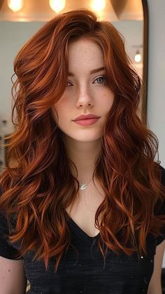 30 Red Hair Color Ideas to Brighten Your Look Red Caramel Hair, Redhead Hair, Cheveux Oranges, Two Toned Hair, Red Hair Inspo, Extension Hair, Red Hair Woman