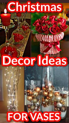 christmas decor ideas for vases