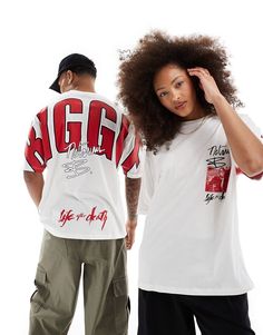 Tops by ASOS DESIGN The ultimate all-rounder 'Biggie' design Crew neck Short sleeves Oversized fit Unisex style Studio Poses, Oversized Jeans, Oversized Graphic Tee, Sporty Chic, T Shirt Vest, Oversized T Shirt, New T, Tommy Jeans