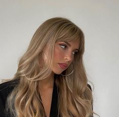 Balayage With Bangs Blonde, Blonde Hair For Morena Skin, Blonde Hair Looks, Vsco Filter, Grunge Hair, Aesthetic Hair, Blonde Hair Color