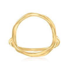 Ross-Simons - 14kt Yellow Gold Open-Circle Ring Size 6. Our glossy open-space circle ring may be simple, but it holds maximal style potential. While it makes a sleek statement on its own, we suggest pairing with other geometric jewelry for a contemporary look! Crafted in polished 14kt yellow gold. 5/8" wide. 14kt yellow gold open-circle ring. Modern Stackable Halo Rings, Modern Stackable Round Halo Rings, Modern Metal Round Stackable Rings, 14k Gold Open Circle Rings, Modern Twist Stackable Rings With Polished Finish, Contemporary Gold Round Rings, Modern Gold Open Circle Ring, Maximal Style, Be Simple