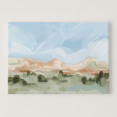 ’Grand Junction’ Art Print - Stretched Canvas / 8x10 in / No Frame Colorful Scenery, Grand Junction Colorado, Western Landscape, Acrylic Landscape, Landscape Art Print, Landscape Paintings Acrylic, Mountain Wall, Grand Junction, Botanical Collection