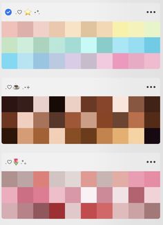 the color palettes are different from each other