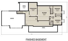 the finished basement floor plan is shown