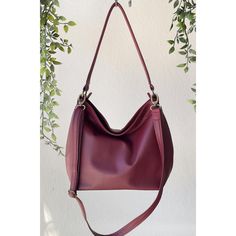 A slouchy shoulder bag for women in soft and supple red leather, designed with many pockets and accompanied with a cross body strap. The Helen soft & slouchy collection is an everyday hobo bag in a simple and stylish design. **Features: - Crafted from Italian cowhide nappa soft leather  -Lightweight, durable, supple and versatile -The shoulder leather strap is padded in order to take the weight off your shoulder -Removable and adjustable cross body strap for hands free style -Designed with plent Elegant Everyday Hobo Bucket Bag, Red Top Handle Shoulder Bag For Fall, Soft Leather Top Handle Hobo Bag For On-the-go, Elegant Hobo Bucket Bag For On-the-go, Versatile Hobo Bag With Removable Pouch, Versatile Hobo Tote Bag With Removable Pouch, Fall Bags With Single Shoulder Strap For Everyday Use, Versatile Burgundy Satchel Bag, Fall Everyday Single Shoulder Strap Bag