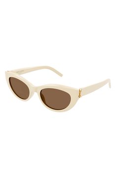 Saint Laurent 54mm Cat Eye Sunglasses available at #Nordstrom Classic Cat Eye, The Real Slim Shady, Eye Frames, Cat Eye Frames, Cat Eye Sunglasses, Uv Protection, Cat Eye, Casual Looks, Saint Laurent