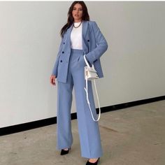 New With Tag Blogger’s Favorite Womens Blazer Coat, Blazer Mini Dress, Elegant Blazers, Spring Suit, Office Outfits Women, Event Outfit, Workwear Fashion, Work Wear Women, Straight Trousers